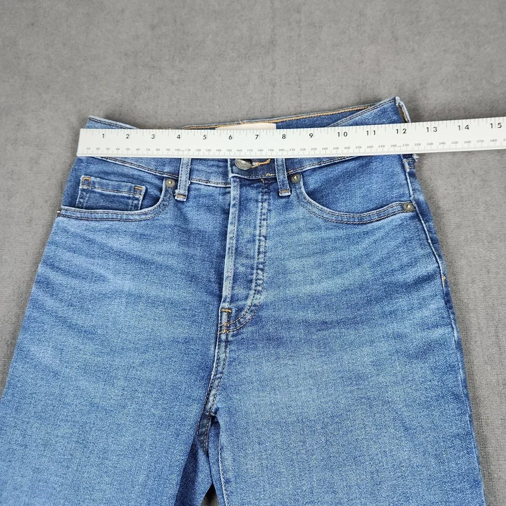 Everlane Jeans Womens Size 24 Ankle High Rise Slim Straight Cigarette Button Fly